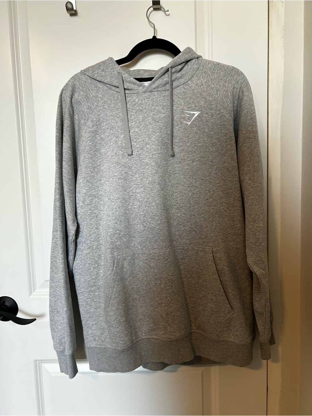 Gymshark Light Gray Pullover Hoodie with Logo